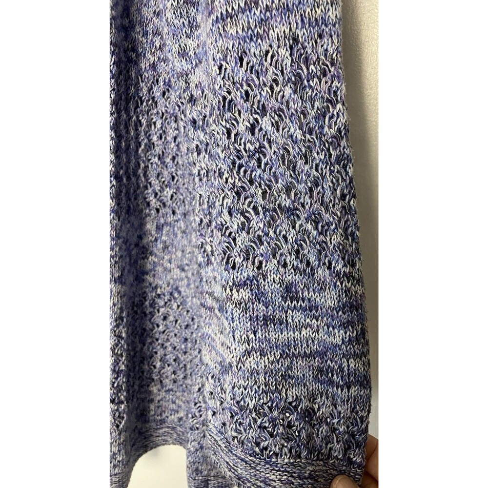Croft & Barrow Womens Blue Marbled Cardigan Size Medium - Picture 6 of 8